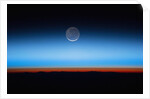 Crescent moon photographed from orbit aboard the International Space Station by Anonymous