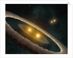 Artist's conception of quadruple star system by Anonymous