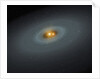 Artist's conception of a tight pair of stars and a surrounding disk of dust by Anonymous