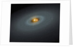 Artist's conception of a tight pair of stars and a surrounding disk of dust by Anonymous