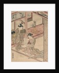 Courtesan and Kamuro in a parlour by Kitao Shigemasa