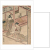 Courtesan and Kamuro in a parlour by Kitao Shigemasa