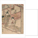 Courtesan and Kamuro in a parlour by Kitao Shigemasa