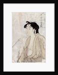 Woman Smoking a Pipe by Kitagawa Utamaro