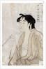 Woman Smoking a Pipe by Kitagawa Utamaro