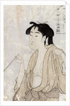 Woman Smoking a Pipe by Kitagawa Utamaro