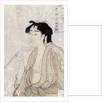 Woman Smoking a Pipe by Kitagawa Utamaro