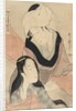 Hanging laundry to dry by Kitagawa Utamaro