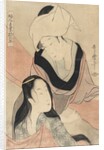 Hanging laundry to dry by Kitagawa Utamaro