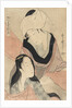 Hanging laundry to dry by Kitagawa Utamaro