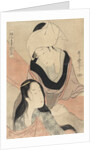 Hanging laundry to dry by Kitagawa Utamaro