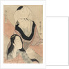 Hanging laundry to dry by Kitagawa Utamaro