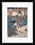Court ladies gathering maple leaves by Utagawa Toyokuni