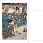 Court ladies gathering maple leaves by Utagawa Toyokuni