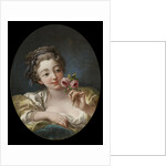 Girl with Roses by Workshop of François Boucher