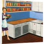 Housewife Walks into Her Large Kitchen Pantry. by Anonymous
