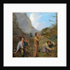 Austrian Hikers Resting and Gathering Spring Water in the Purgstall Mountains by Rudolf Swoboda the Younger
