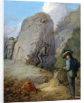 Austrian Hunters Lying in Wait in the Purgstall Mountains by Rudolf Swoboda the Younger