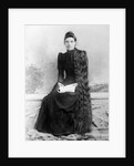 Young woman with long hair portrait, ca. 1900. by Anonymous