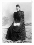 Young woman with long hair portrait, ca. 1900. by Anonymous