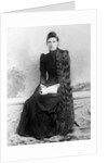 Young woman with long hair portrait, ca. 1900. by Anonymous