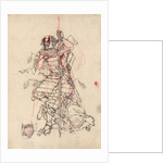 A samurai drinking sake by Anonymous