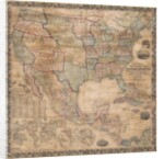 1856 wall map of the United States by Anonymous