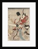 Two actors in the roles of Saitogo Kunitake and a female Buddhist devotee by Anonymous