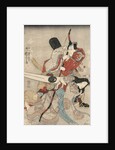 Two actors in the roles of Saitogo Kunitake and a female Buddhist devotee by Anonymous