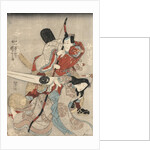 Two actors in the roles of Saitogo Kunitake and a female Buddhist devotee by Anonymous