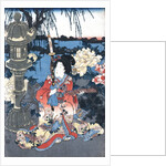 Enjoying a garden of peonies by Anonymous