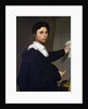 Ingres as a Young Man (Jean-Auguste Dominique Ingres Painting at His Easel) by Madame Gustave Héquet