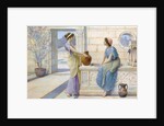 Two Women of Ancient Greece Filling their Water Jugs at a Fountain (Women of Corinth) by Henry Ryland