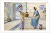 Two Women of Ancient Greece Filling their Water Jugs at a Fountain (Women of Corinth) by Henry Ryland