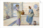 Two Women of Ancient Greece Filling their Water Jugs at a Fountain (Women of Corinth) by Henry Ryland