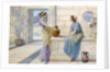 Two Women of Ancient Greece Filling their Water Jugs at a Fountain (Women of Corinth) by Henry Ryland