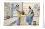 Two Women of Ancient Greece Filling their Water Jugs at a Fountain (Women of Corinth) by Henry Ryland