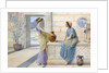 Two Women of Ancient Greece Filling their Water Jugs at a Fountain (Women of Corinth) by Henry Ryland