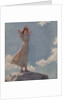 Young woman standing on rock by Anonymous