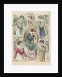 Five women modeling blouses by Anonymous