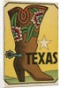 Texas travel decal by Anonymous