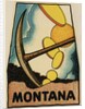 Montana travel decal with gold coins by Anonymous