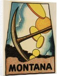 Montana travel decal with gold coins by Anonymous