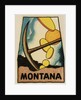 Montana travel decal with gold coins by Anonymous
