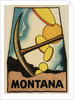Montana travel decal with gold coins by Anonymous
