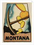 Montana travel decal with gold coins by Anonymous