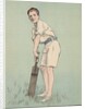 Boy with cricket bat by Anonymous