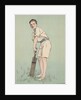 Boy with cricket bat by Anonymous