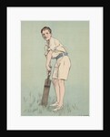Boy with cricket bat by Anonymous