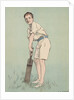 Boy with cricket bat by Anonymous